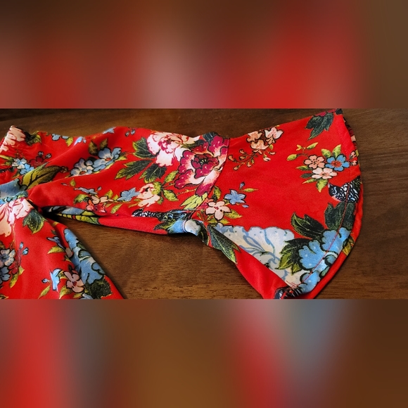 CITY STREETS - Tropical Bell Sleeve Sundress - Women's  Size S - Picture 10 of 15